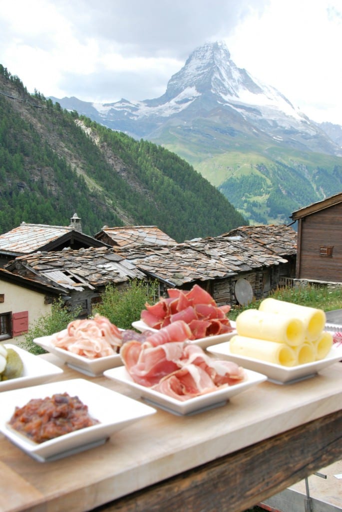 Family hiking in Zermatt and Lunch at Chez Vrony