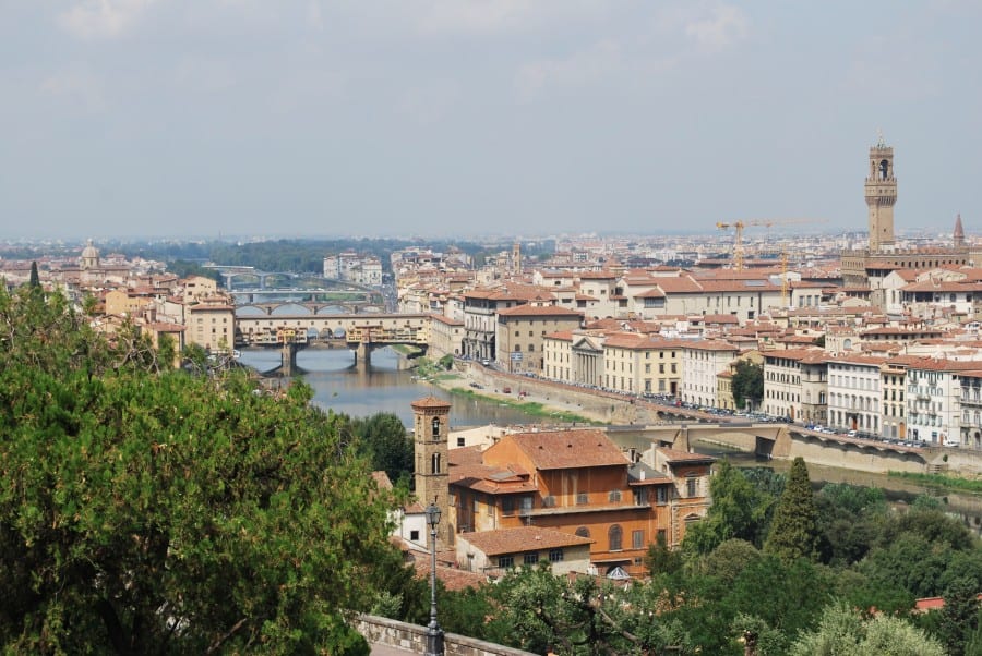 Florence Piazza Michelangelo View Arno Valley