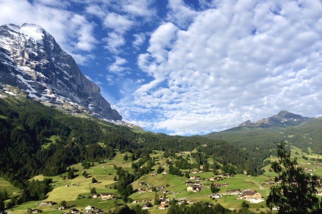 The apartment in Grindelwald has amazing views of the Eiger
