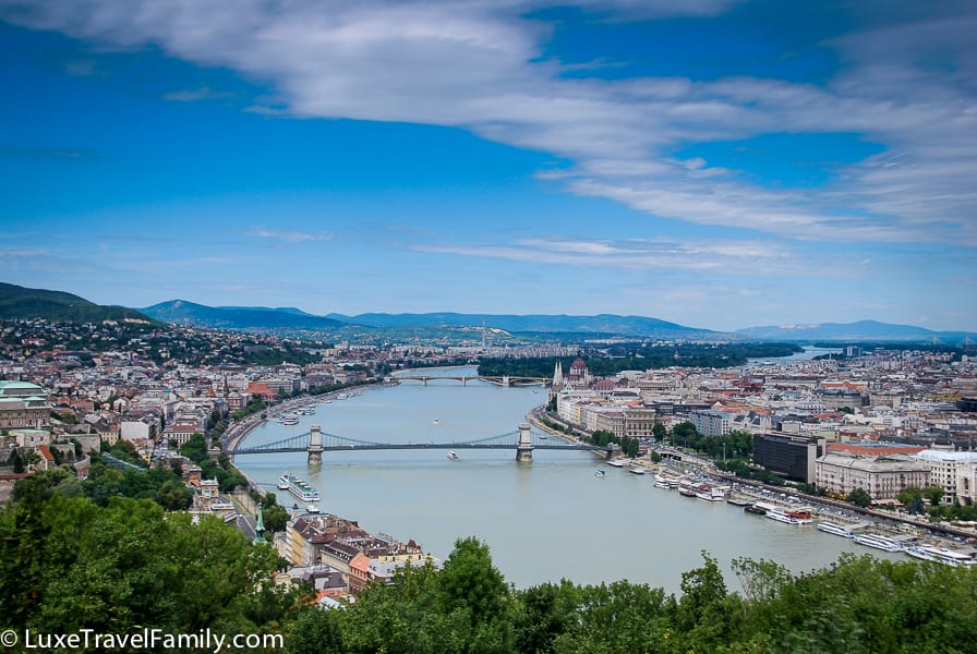 View of Budapest and the bridges over the Danube