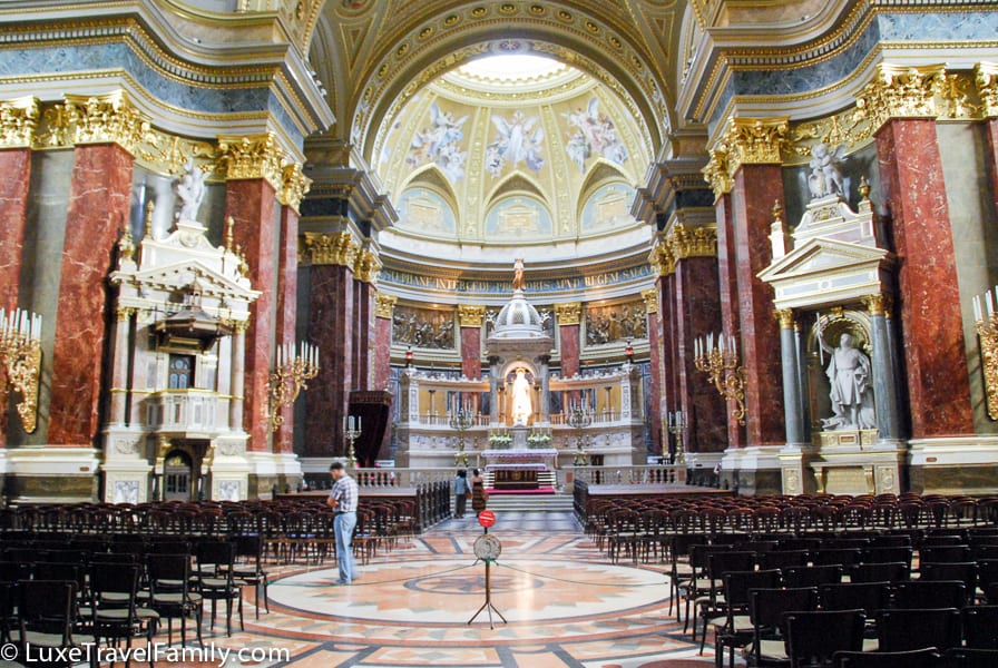 St. Stephen's Basilica in Budapest is beautiful inside and out