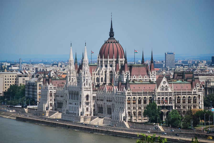 View of the Parliament Building in Budapest