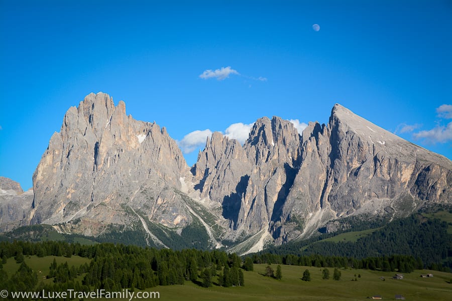 Jagged mountain peaks in the Dolomites