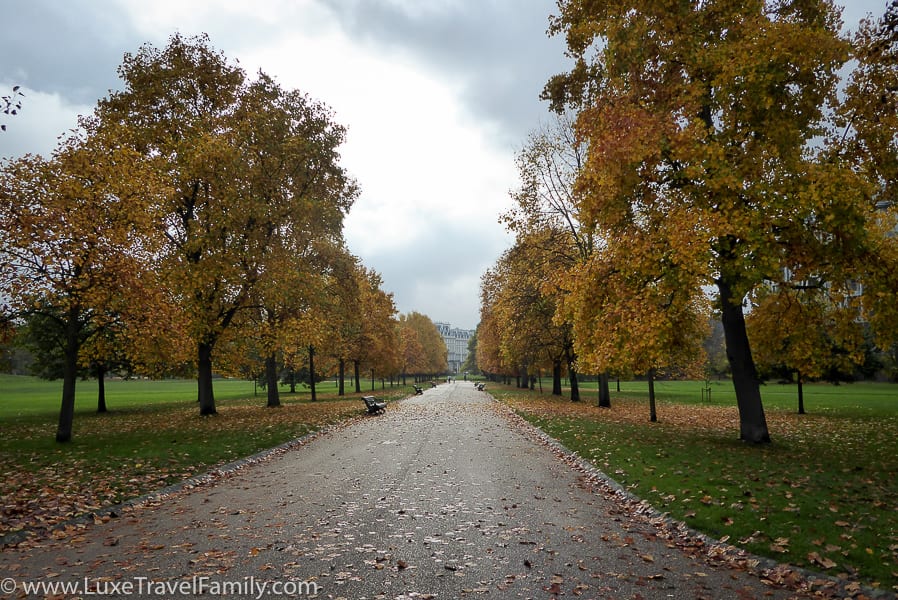 Fall scene Kensington Gardens London