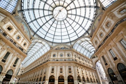 Inside the Galleria Vittorio Emanuele II in Milan