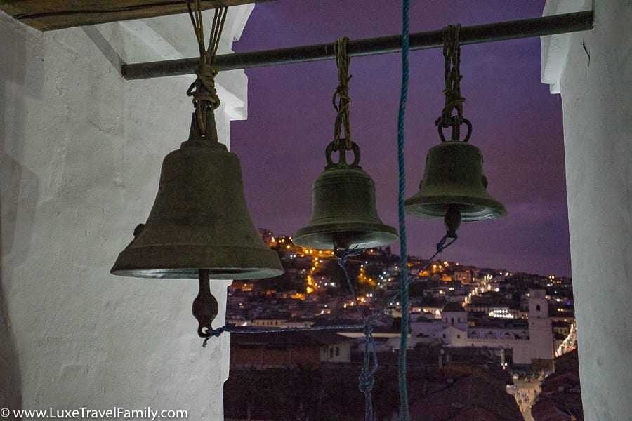 San Francisco Church bells things to do in Quito with kids